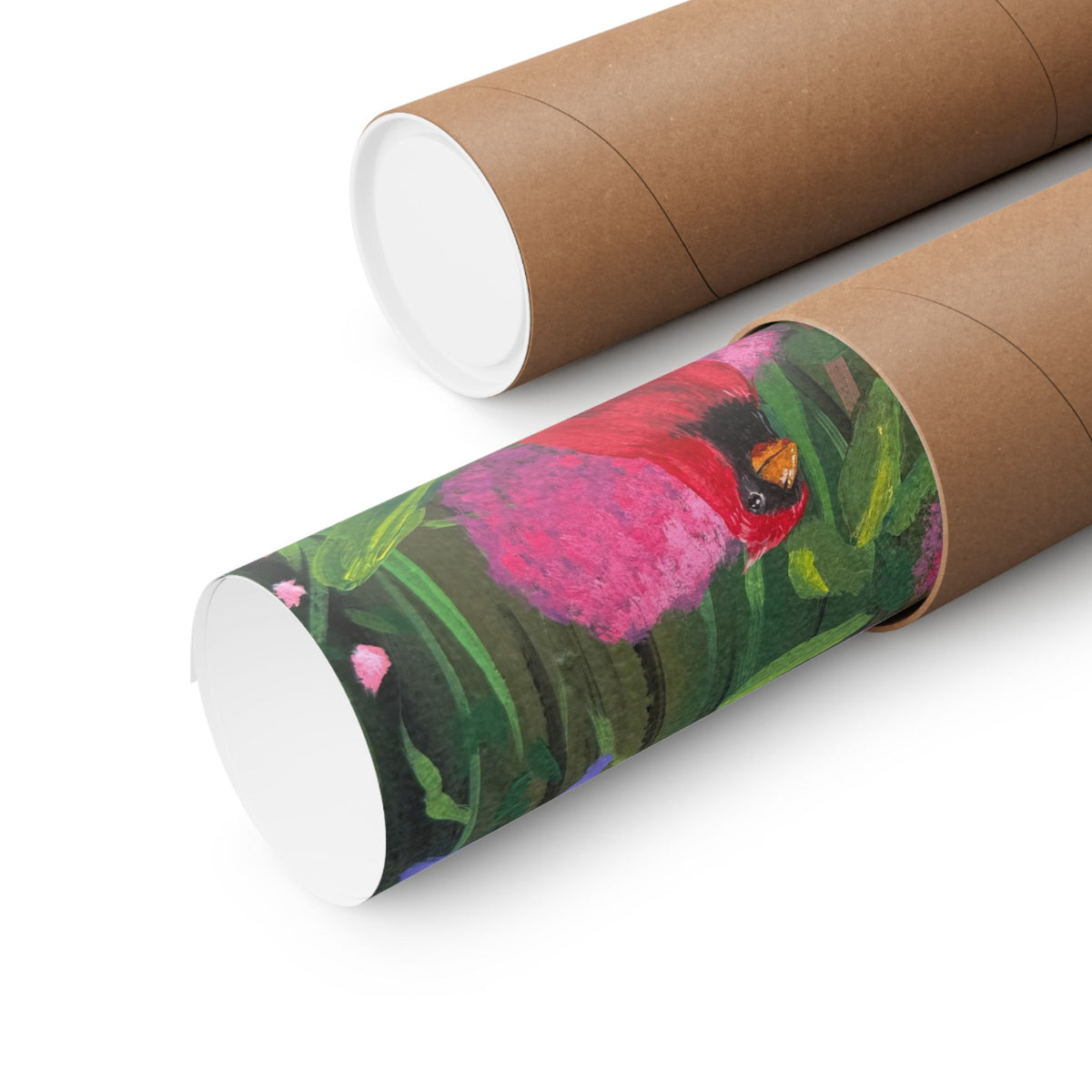 Floral Garden Cardinal Poster — Reflections of the Rock River Mural Prints
