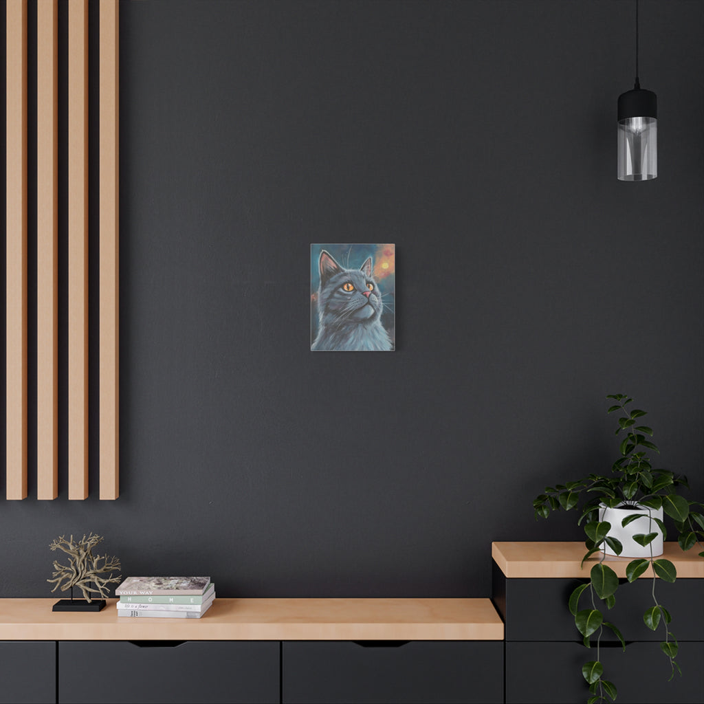 Mystic Grey Cat Canvas
