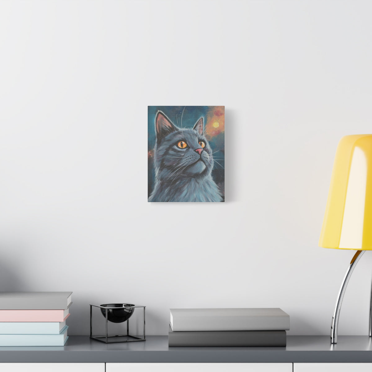 Mystic Grey Cat Canvas
