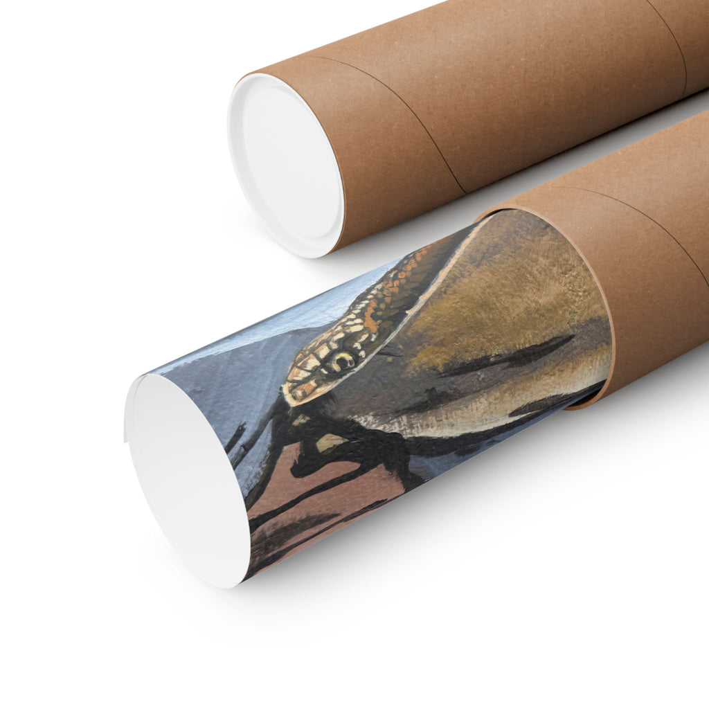 Garter Snake Rock Art Poster — Reflections of the Rock River Mural Prints
