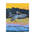 Pelican Sunset Coastal Wildlife Poster — Reflections of the Rock River Mural Print