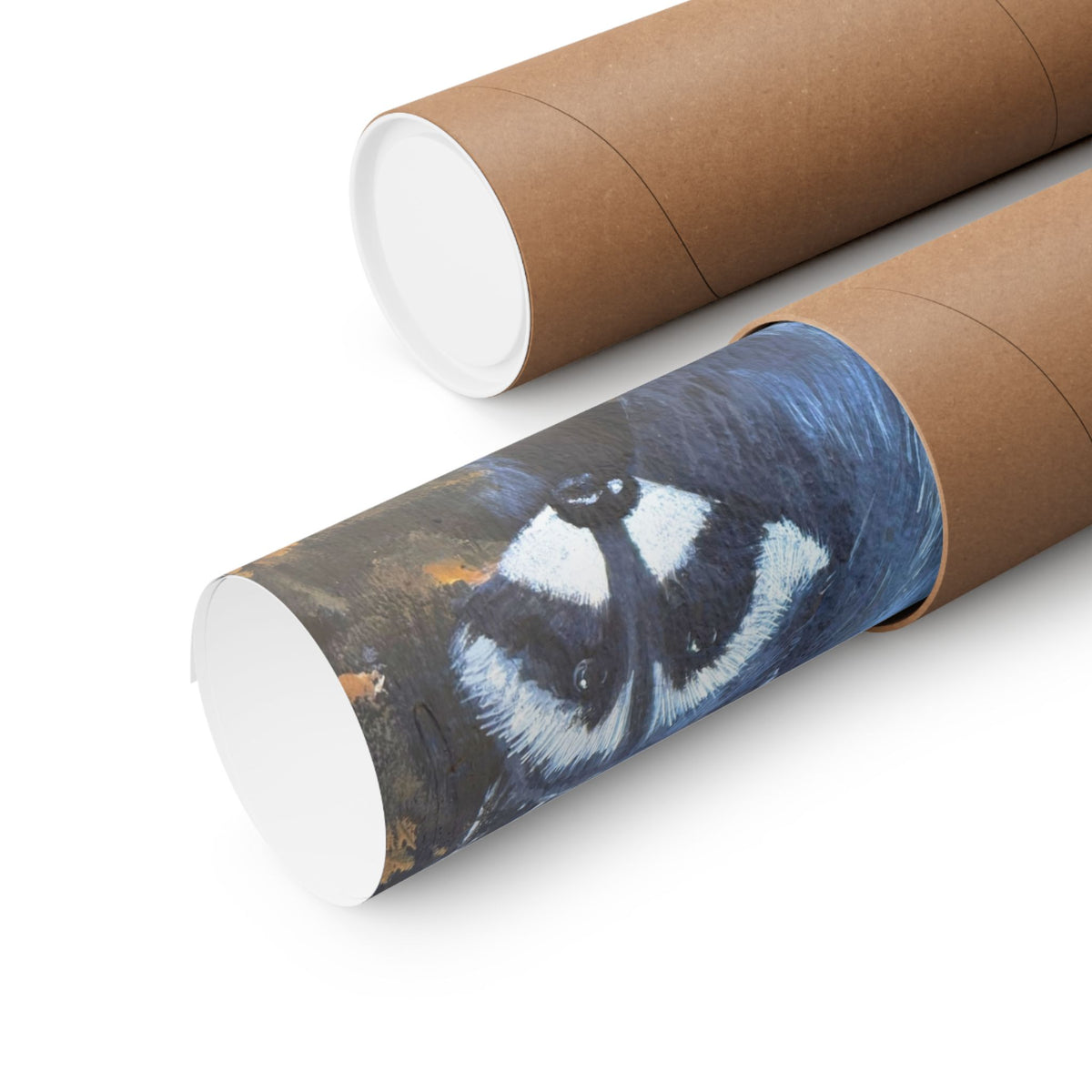 Raccoon Family Wildlife Forest Poster — Reflections of the Rock River Mural Prints