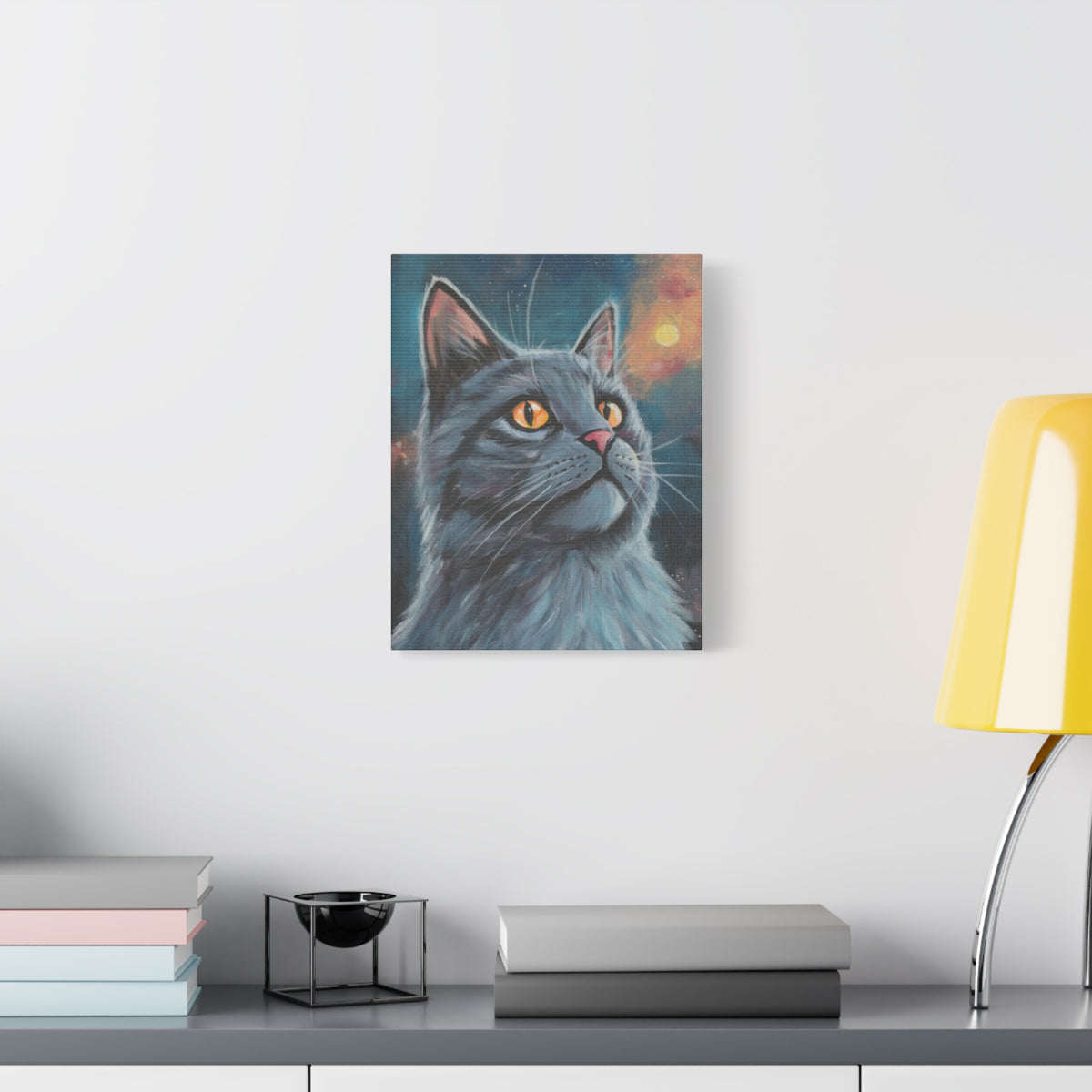 Mystic Grey Cat Canvas