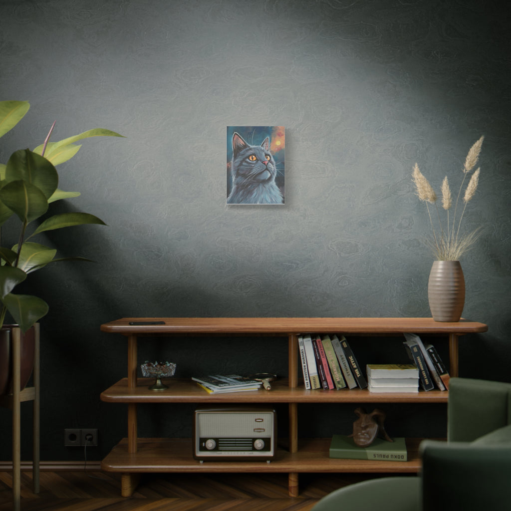 Mystic Grey Cat Canvas